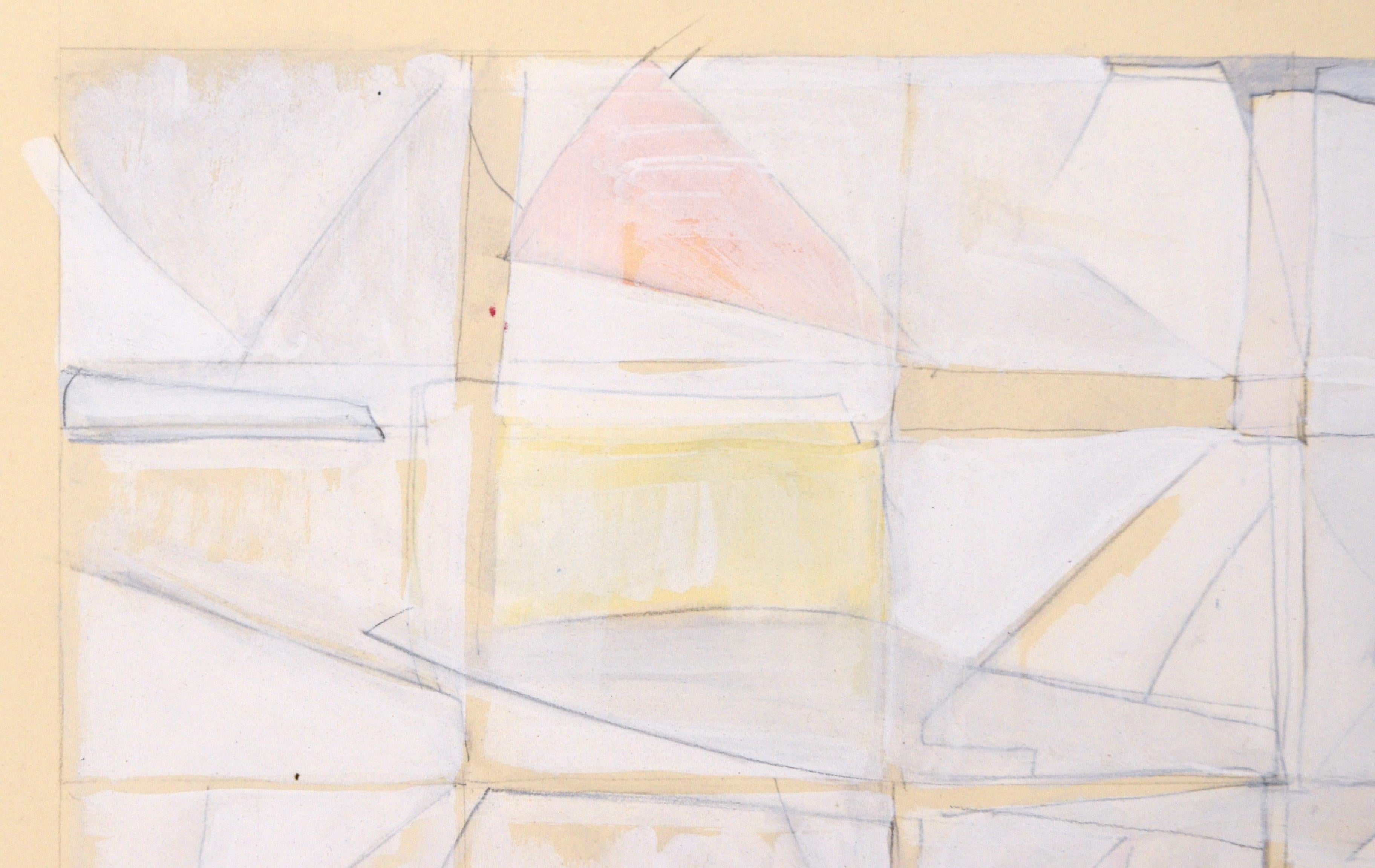 « Under the Circumstances » - Composition géométrique abstraite à la gouache sur papier - Painting de J. Swidler