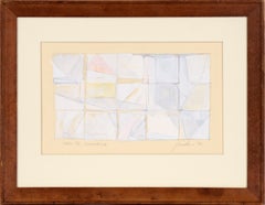 Vintage "Under the Circumstances" - Abstract Geometric Composition in Gouache on Paper