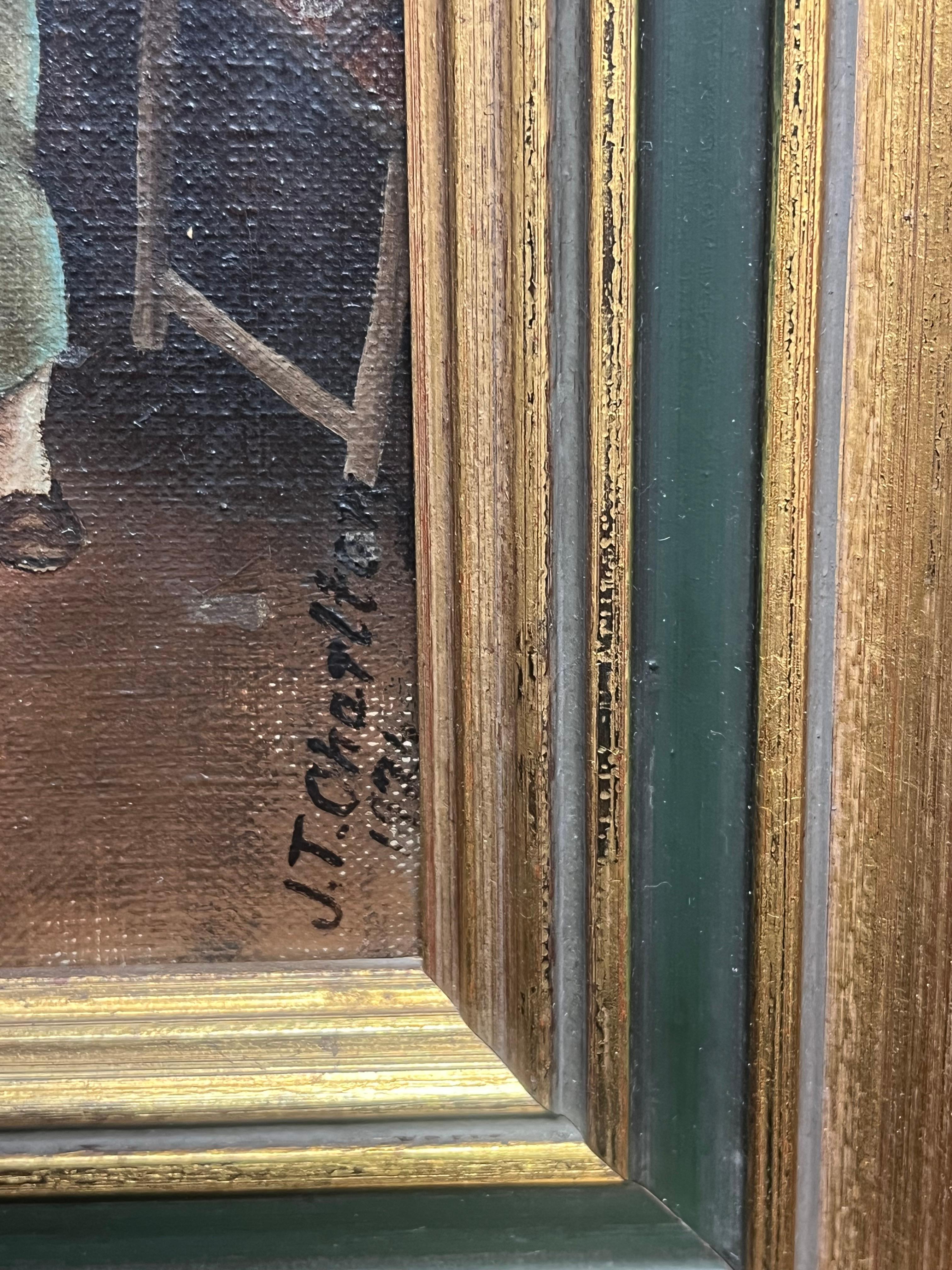 Un incontro festoso con la famiglia
English School, firmato JT Charlton
olio su tela, incorniciato
datato 
Incorniciato: 20 x 25 pollici
Tela: 15 x 20 pollici
Provenienza: collezione privata
Condizioni: ottime condizioni 

Descrizione:
Questo