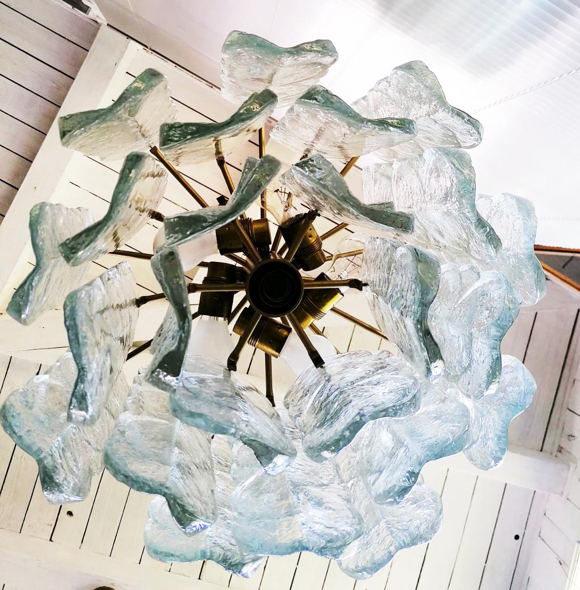 J. T. Kalmar Citrus Swirl Crystal Glass Chandelier For Sale 6