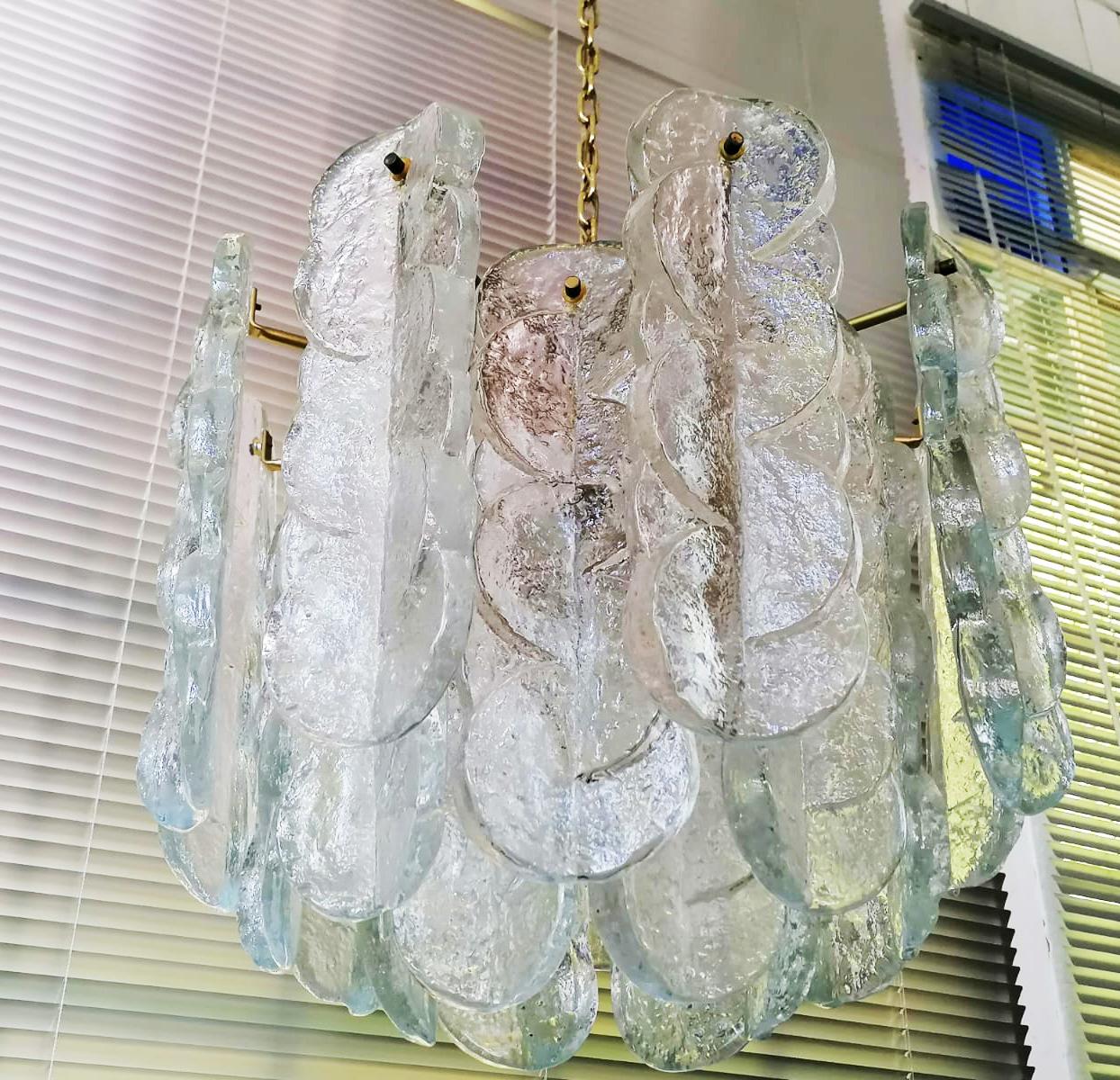 J. T. Kalmar Citrus Swirl Crystal Glass Chandelier For Sale 10