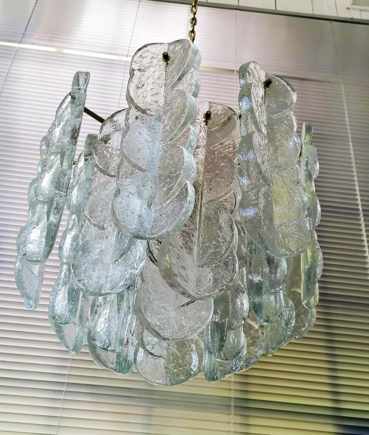 J. T. Kalmar Citrus Swirl Crystal Glass Chandelier For Sale 12