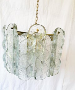 J. T. Kalmar Citrus Swirl Crystal Glass Chandelier