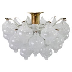 Vintage J. T. Kalmar Flush Mount "Tulipan" Chandelier 