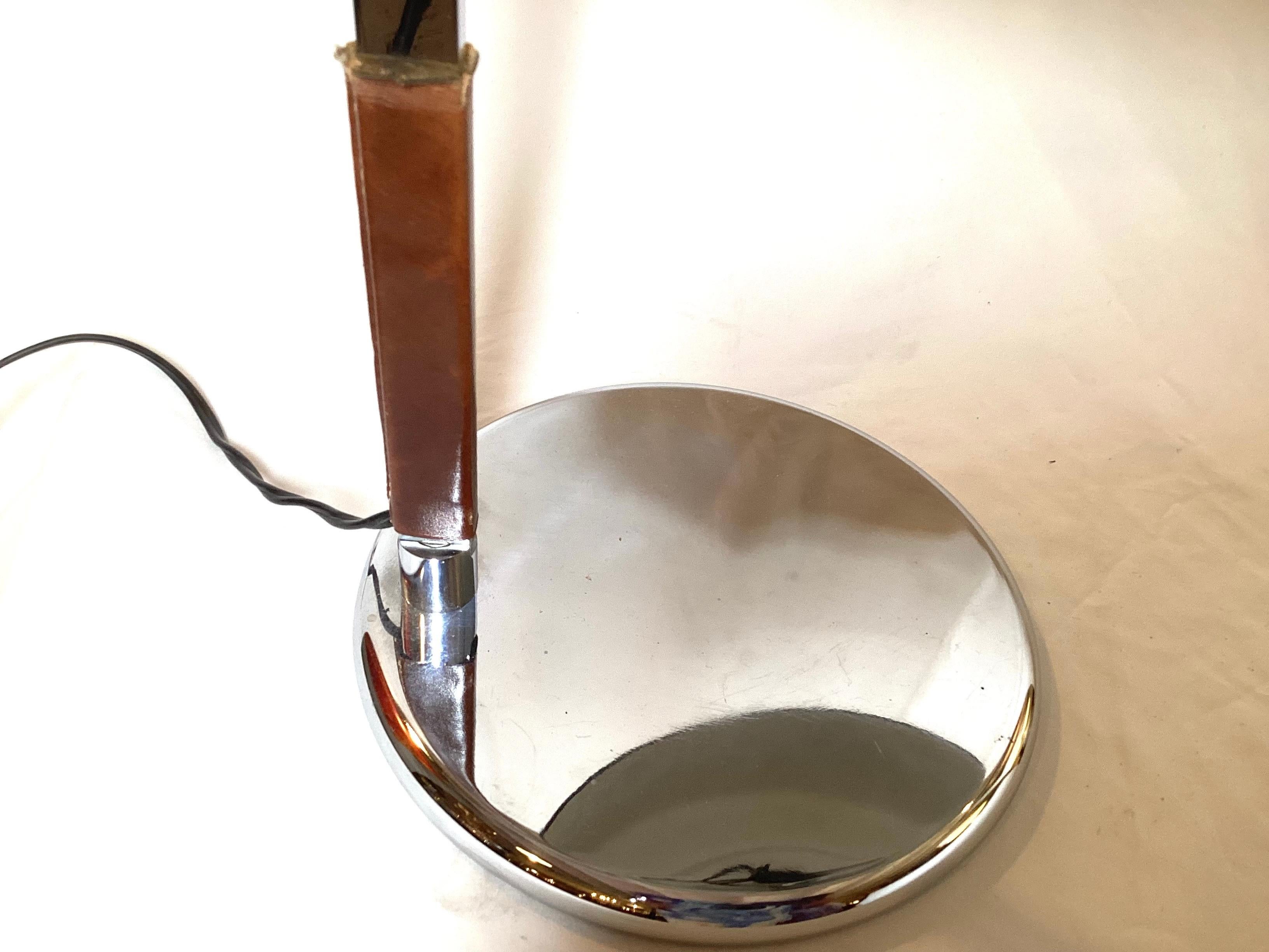 J. T. Kalmar Acrylic and Chrome Lamp for Vienna Designed Mfg. In Good Condition For Sale In Lambertville, NJ