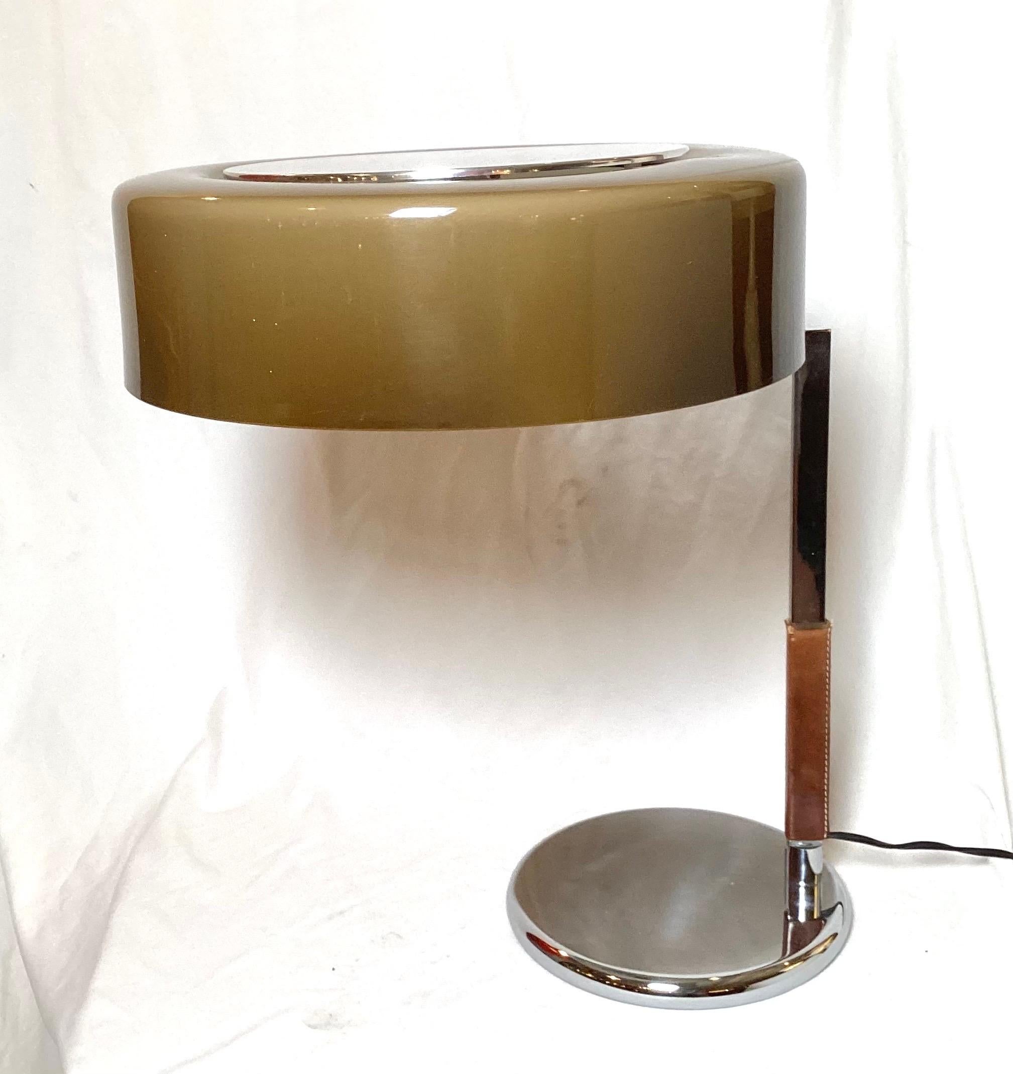 Art Glass J. T. Kalmar Acrylic and Chrome Lamp for Vienna Designed Mfg. For Sale