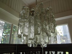 J. T. Kalmar Glass Block Chandelier or Pendant