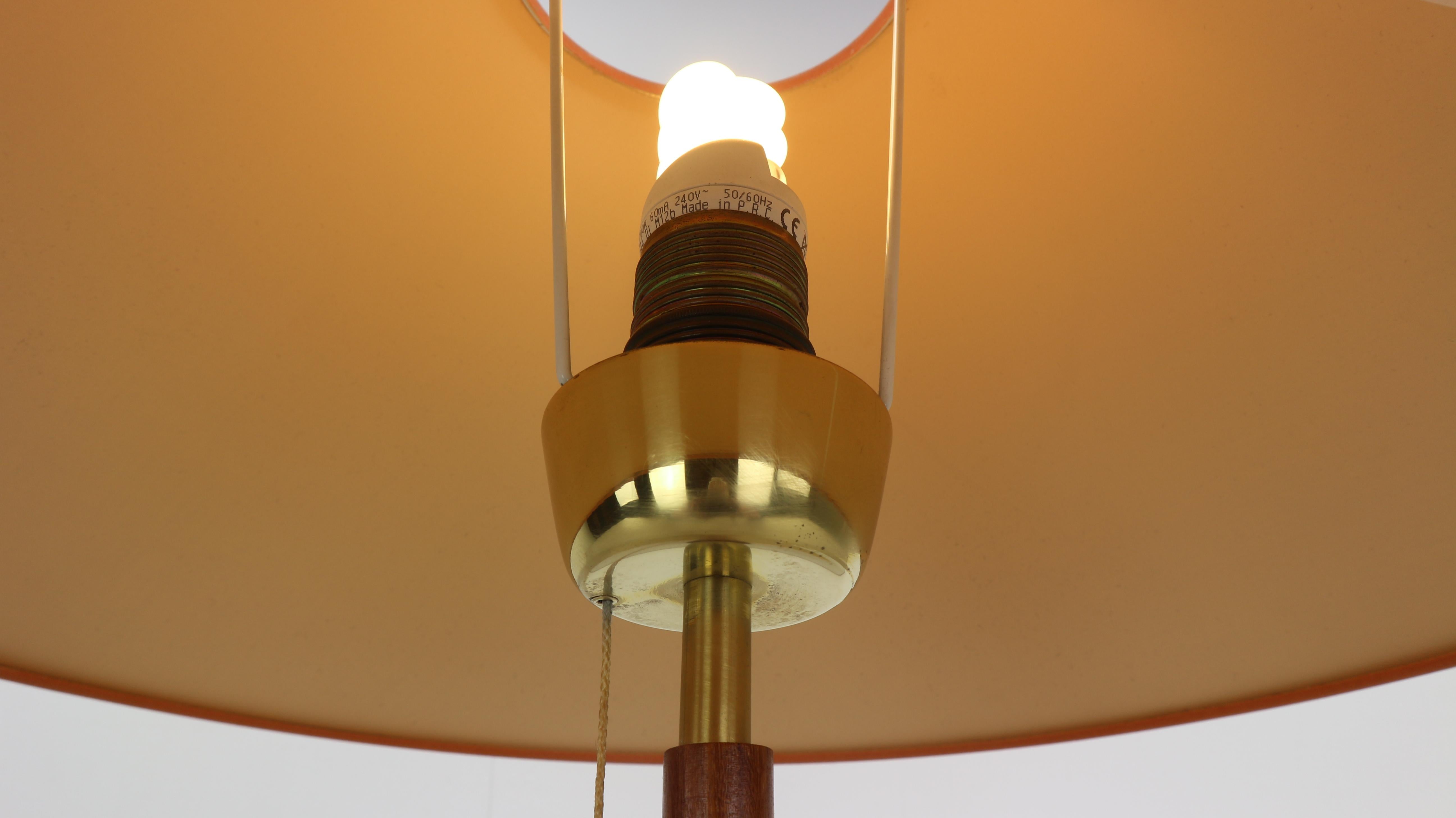 J. T. Kalmar Table Lamp Brass and Rosewood, 1950s 4