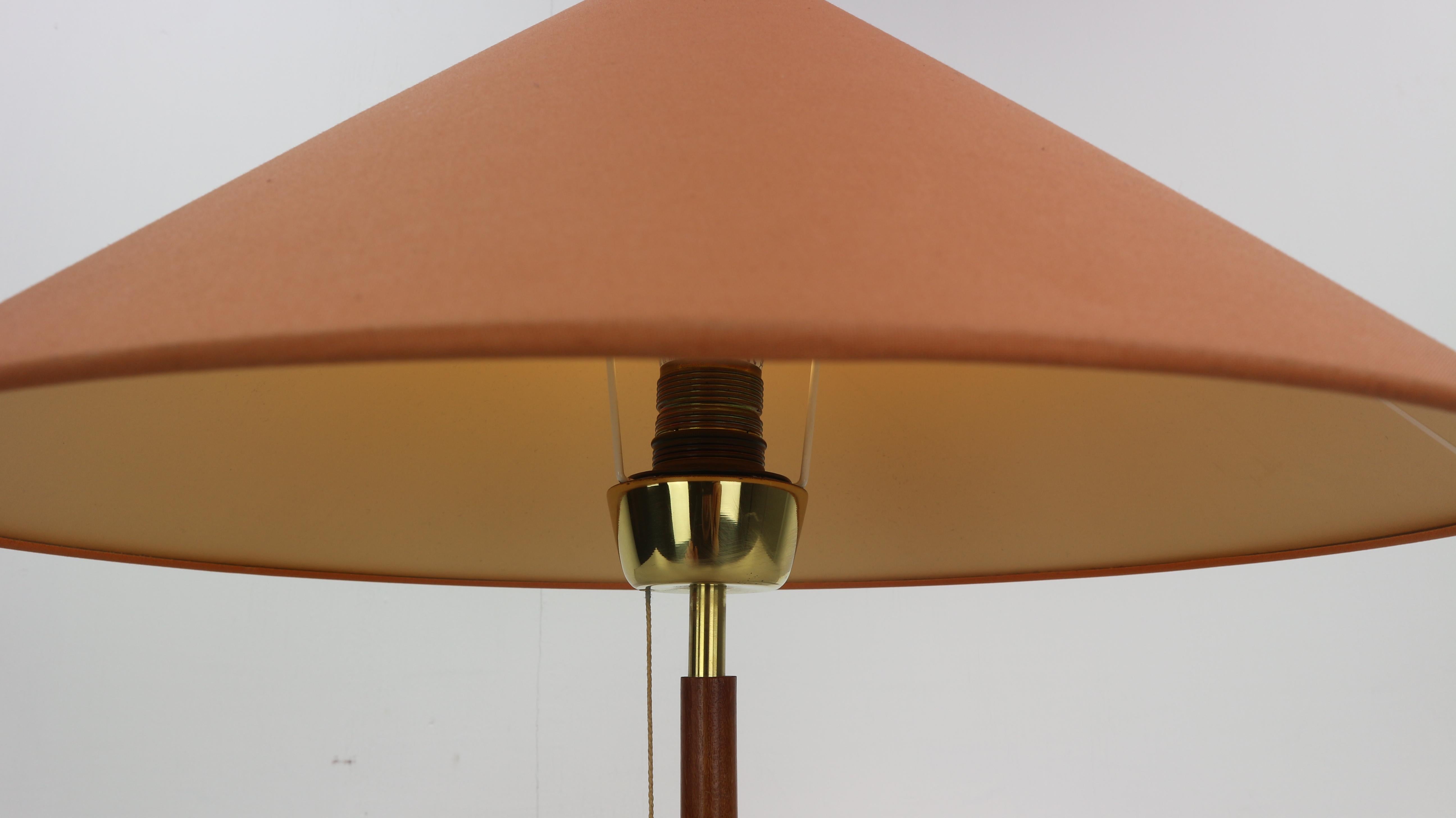 J. T. Kalmar Table Lamp Brass and Rosewood, 1950s 5