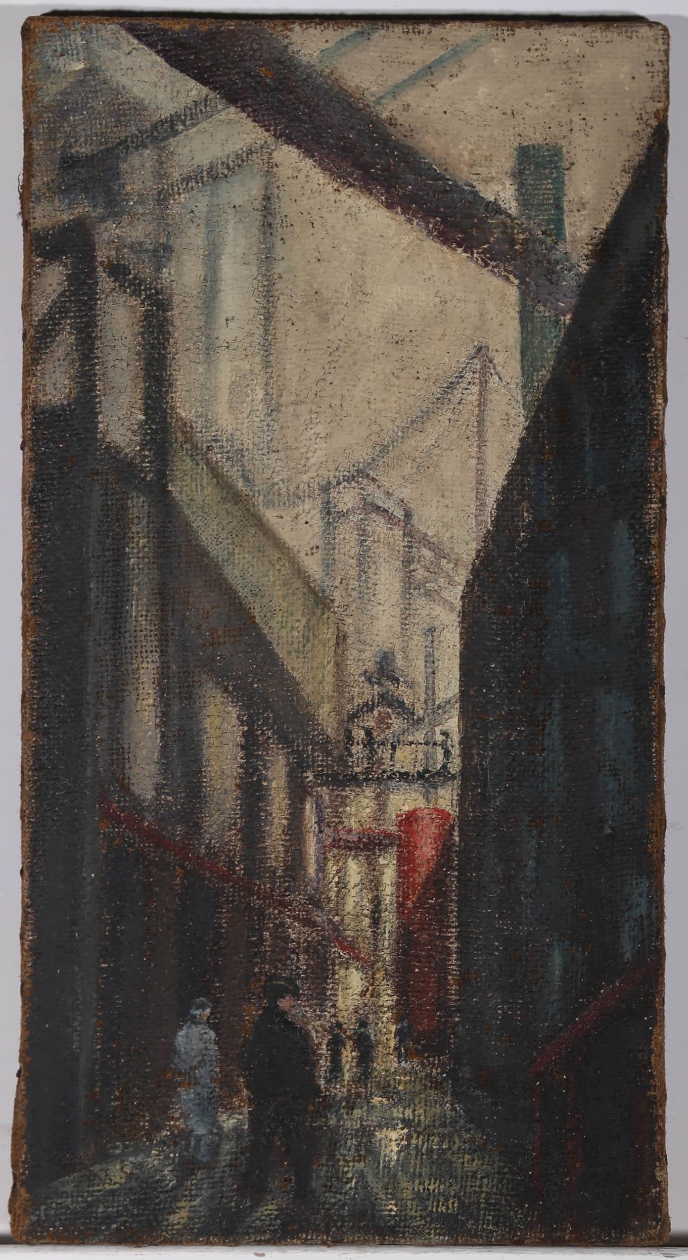 J. Thompson  - Olio della metà del XX secolo, scena industriale del nord 1