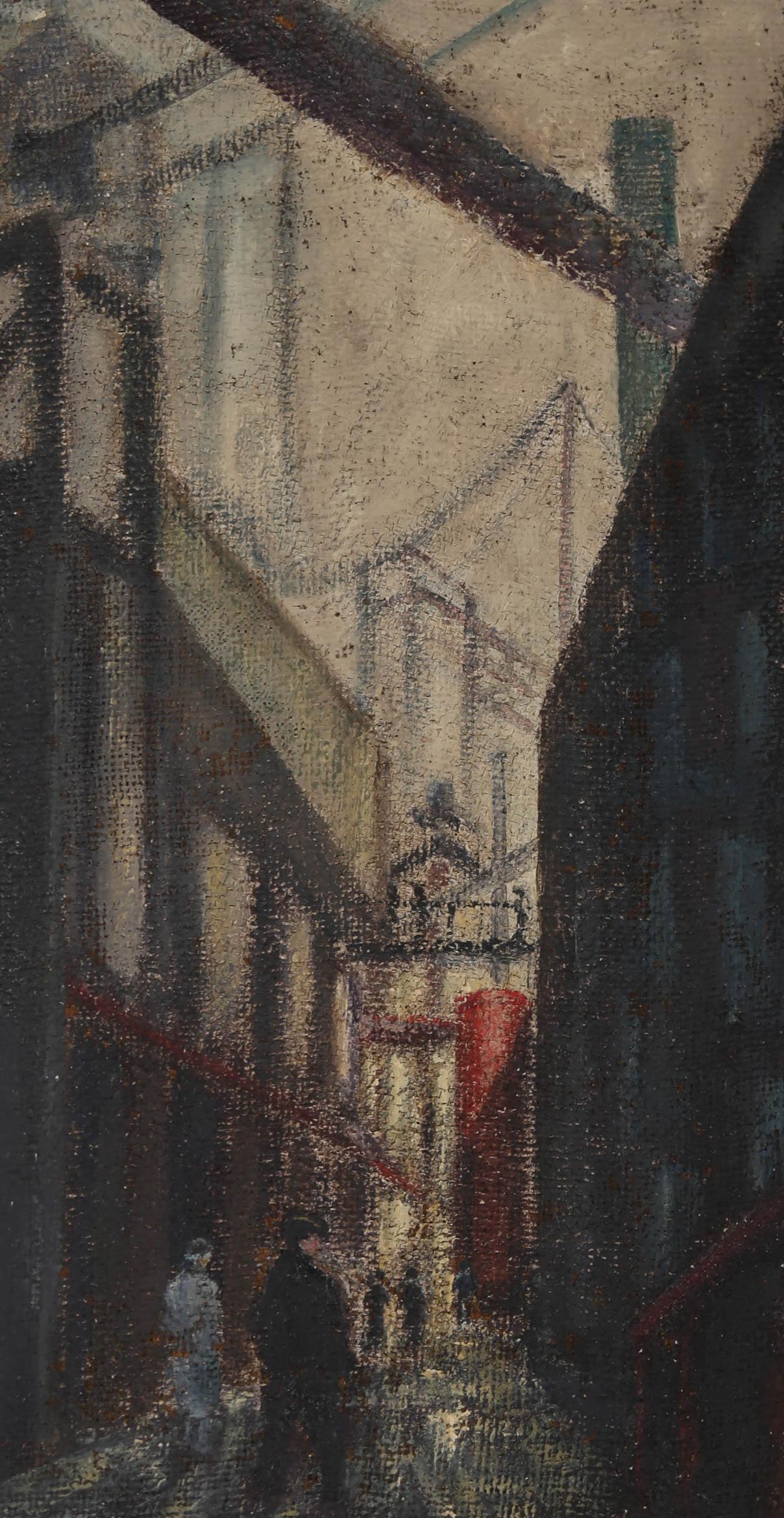 J. Thompson  - Olio della metà del XX secolo, scena industriale del nord 2