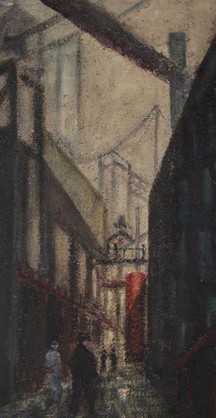 J. Thompson  - Olio della metà del XX secolo, scena industriale del nord