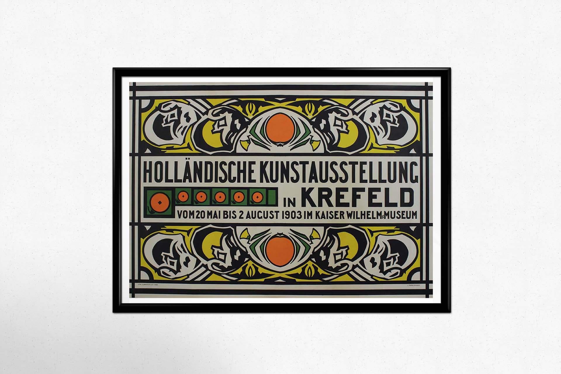 J. Thorn Prikker Originalplakat 1903 - Holländische Kunstausstellung in Krefeld im Angebot 3