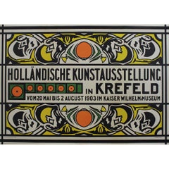 J. Thorn Prikker Original 1903 poster - Holländische Kunstausstellung in Krefeld