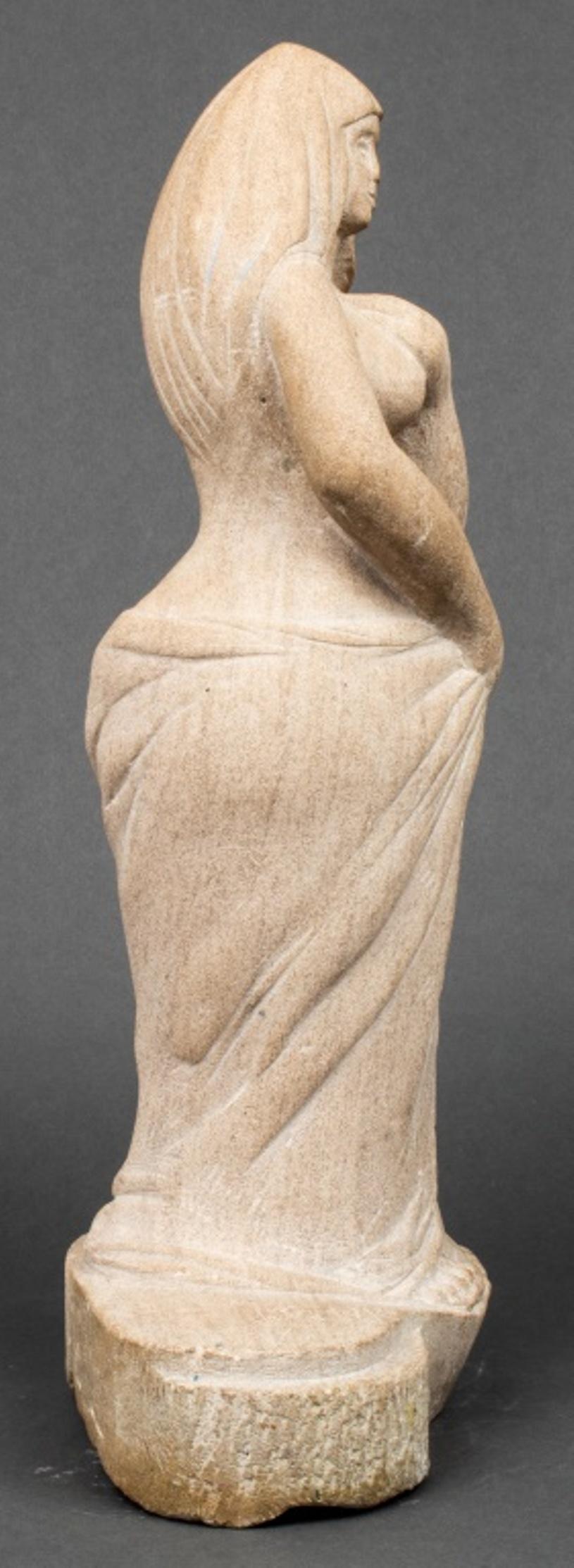 Hellenistic J. Todak Carved Stone Model of a Woman For Sale