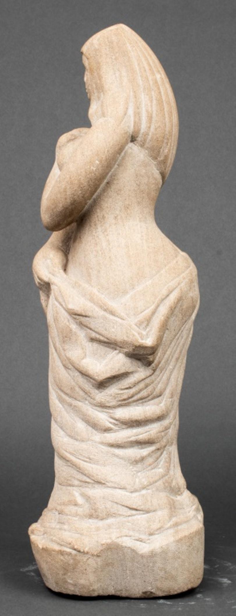 20th Century J. Todak Carved Stone Model of a Woman For Sale