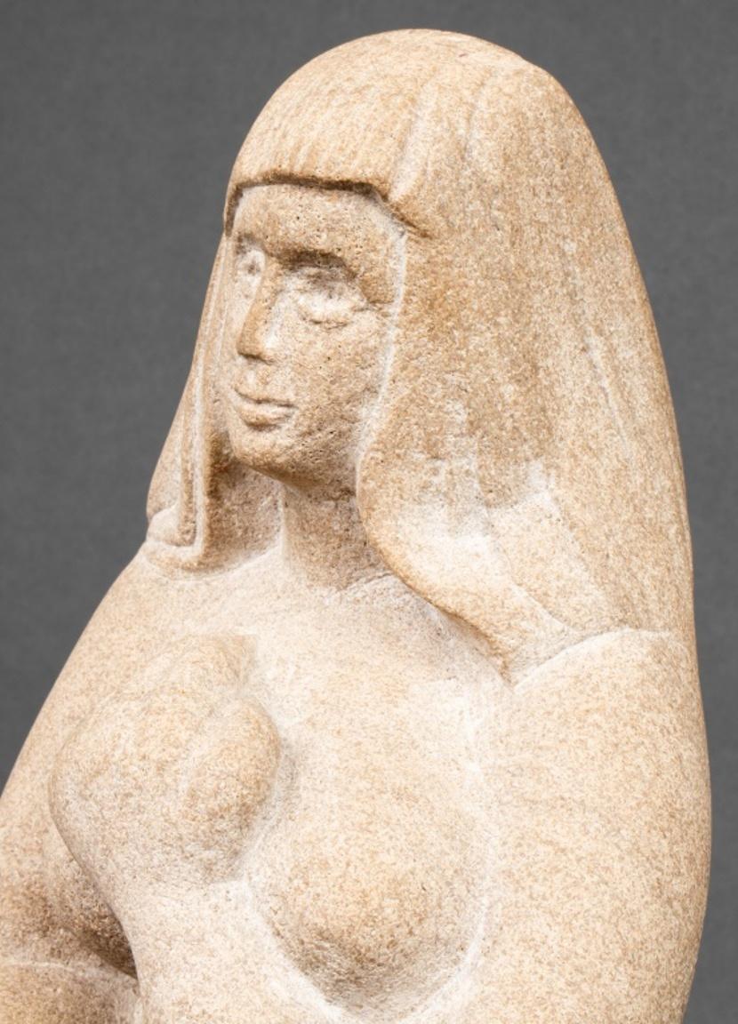J. Todak Carved Stone Model of a Woman For Sale 1