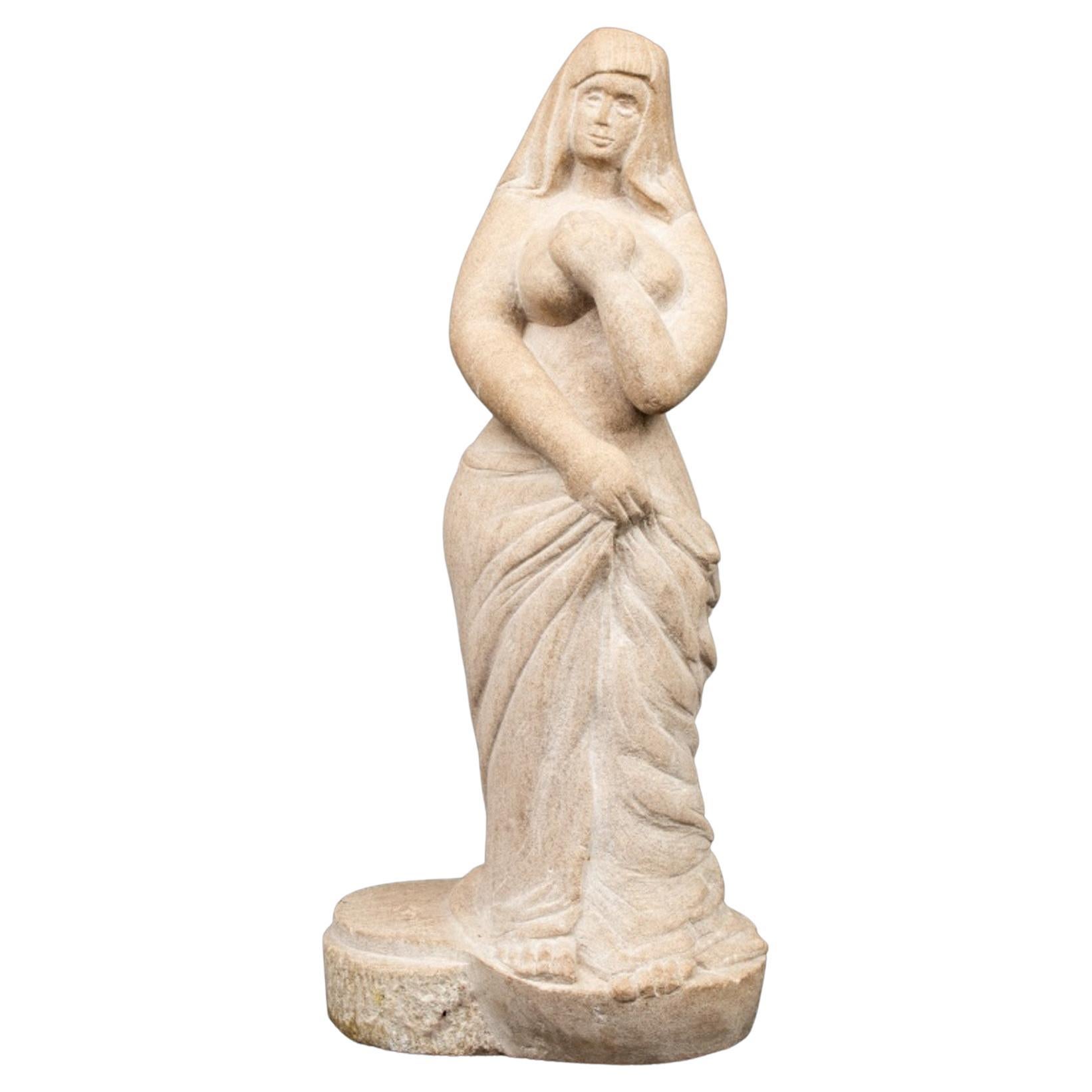 J. Todak Carved Stone Model of a Woman For Sale