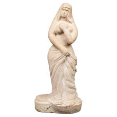 Vintage J. Todak Carved Stone Model of a Woman