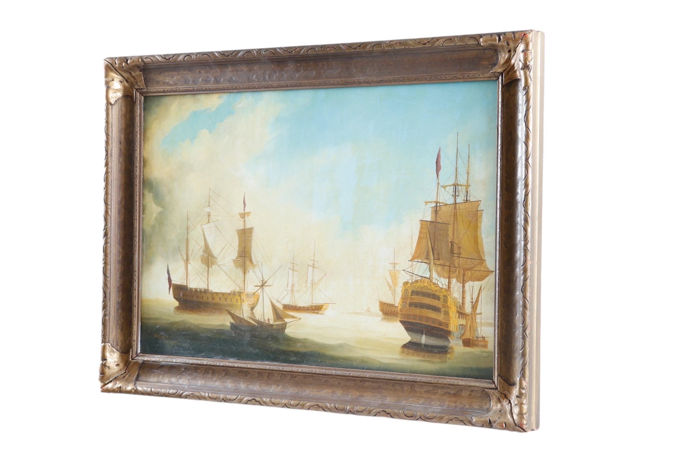 J. V. Capua signiert Original Öl auf Leinwand ein ruhiger Morgen (Englisch) im Angebot