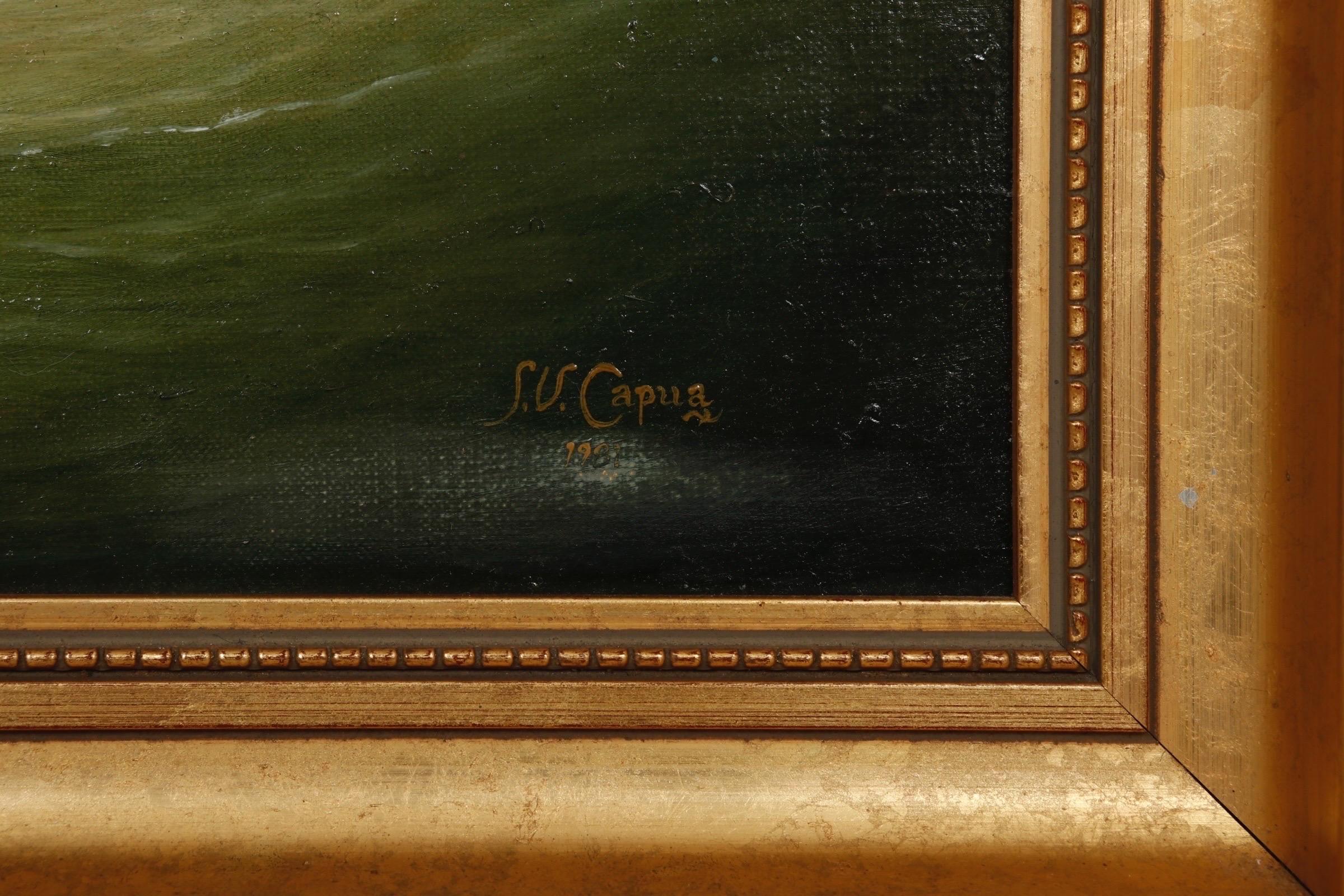 J. V. Capua Signed Original Oil on Canvas “Lord Cornwallis Signals Make Sail” For Sale 2