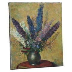 J. Verhoeven 'Bouquet' Oil on Canvas Early 20th Century
