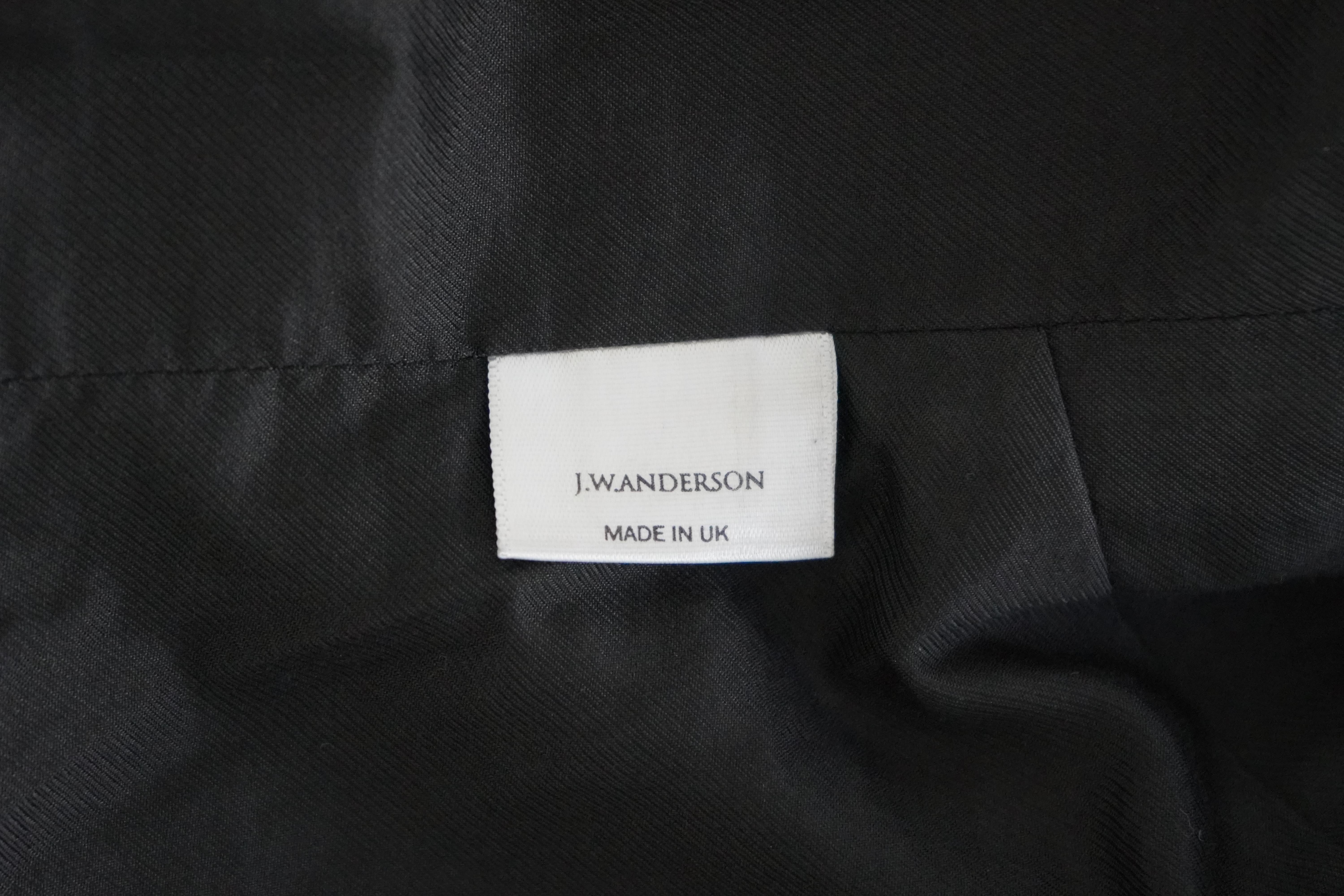 J. W. Anderson Black Wool Cropped Zip Bolero Jacket  For Sale 6