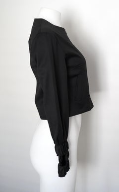 J. W. Anderson Black Wool Cropped Zip Bolero Jacket