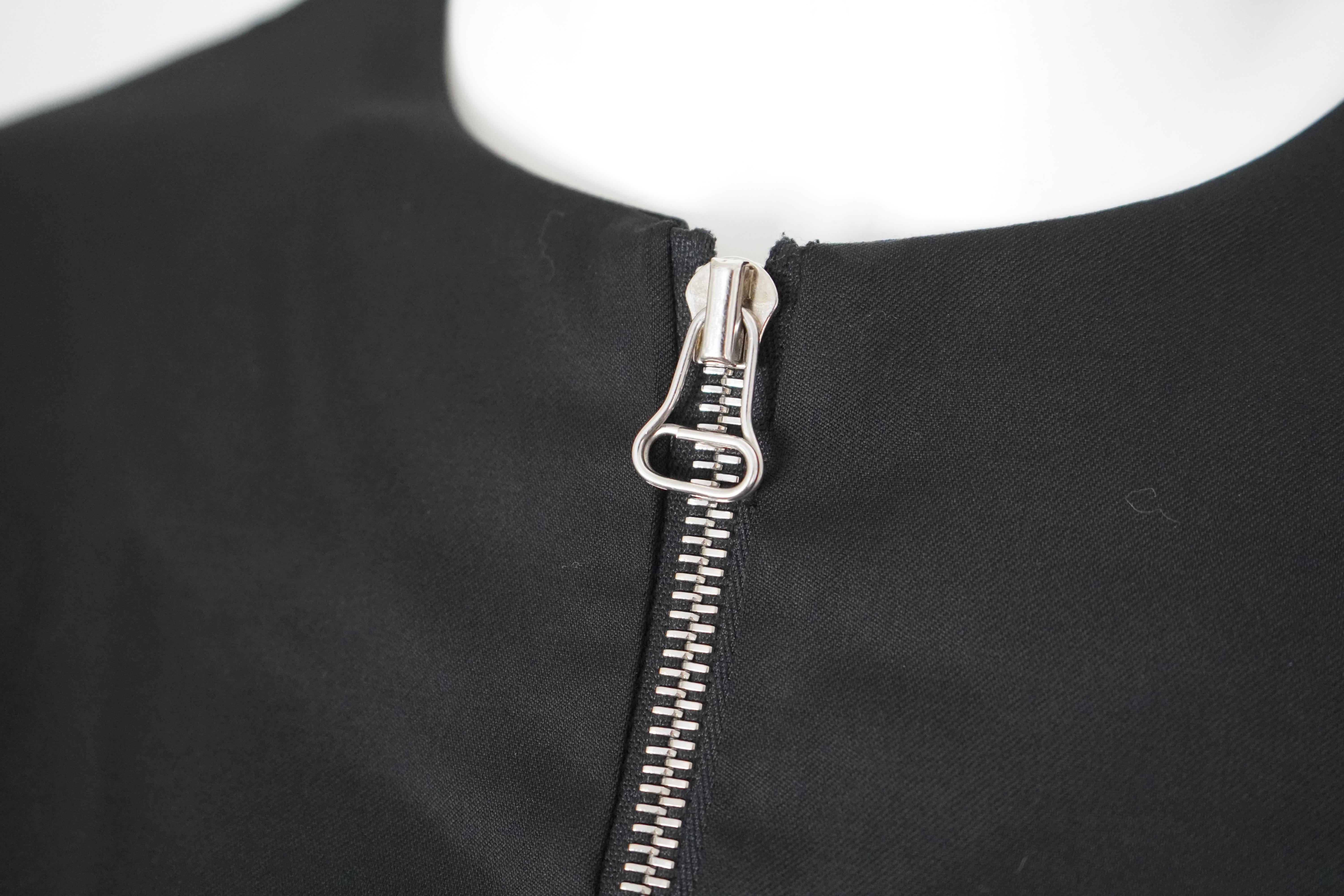 Women's J. W. Anderson Black Wool Cropped Zip Bolero Jacket  For Sale
