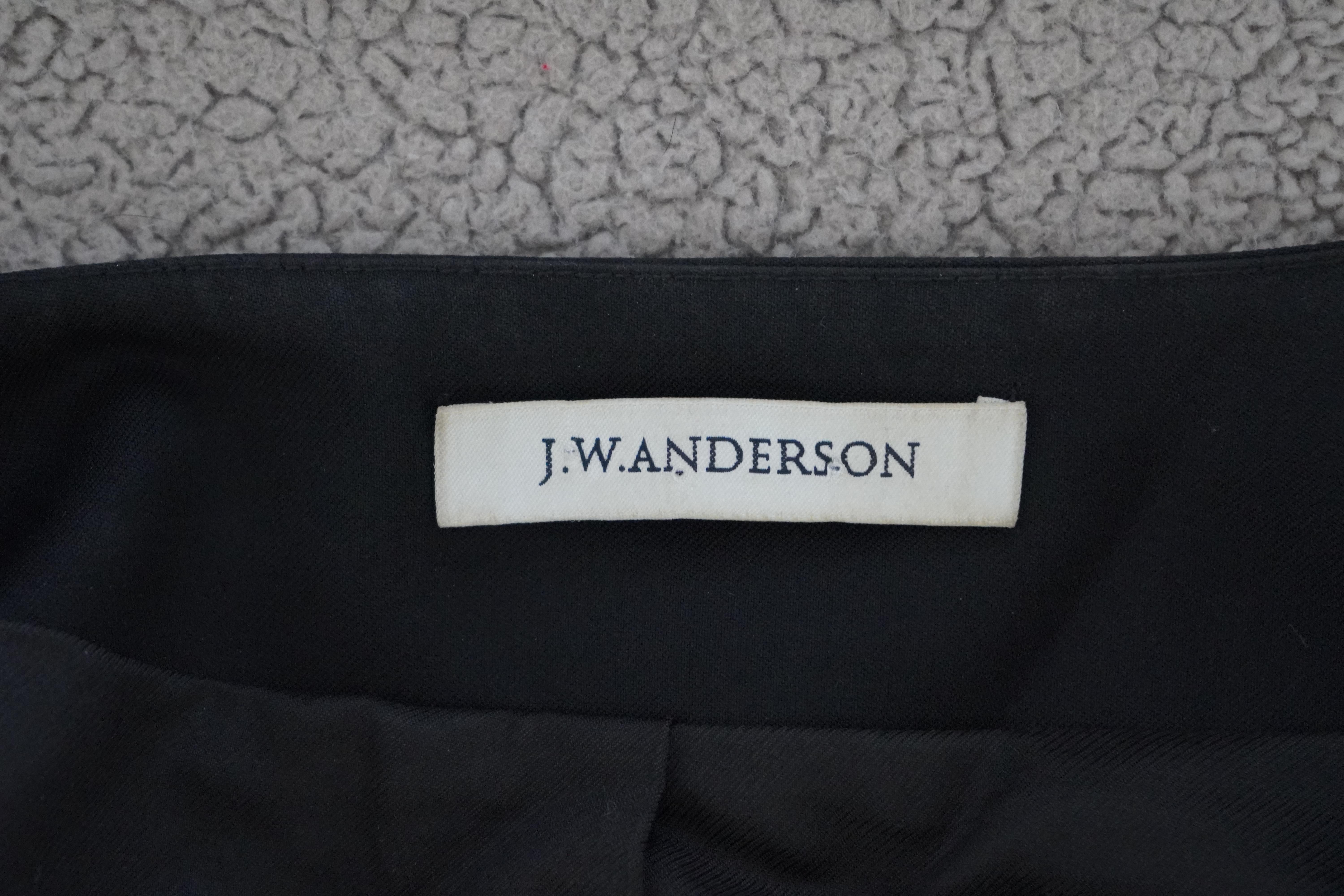 J. W. Anderson Black Wool Cropped Zip Bolero Jacket  For Sale 5