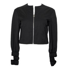 Used J. W. Anderson Black Wool Cropped Zip Bolero Jacket 