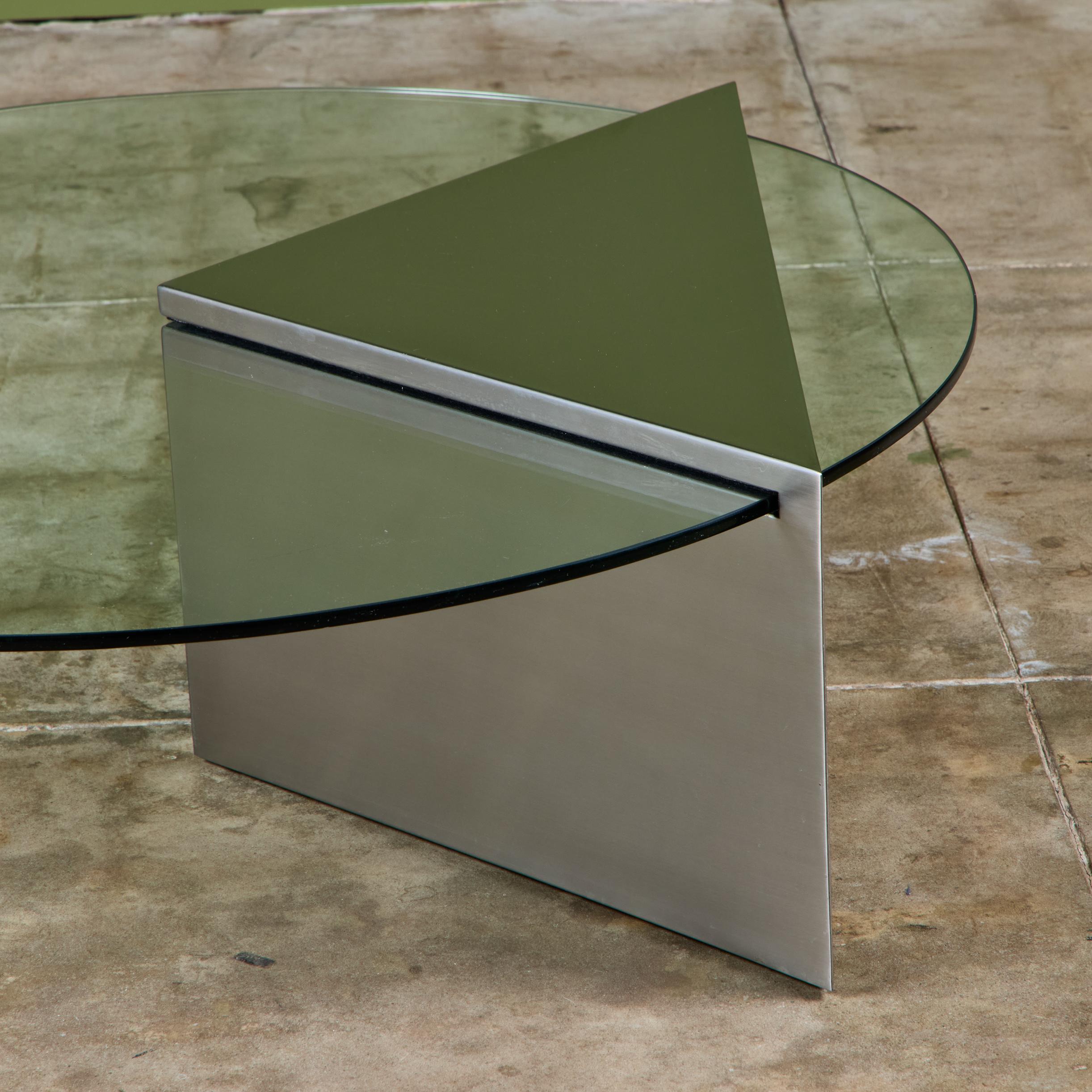 Postmoderne Table basse en porte-à-faux J. Wade Beam pour Breuton en vente