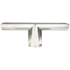 J. Wade Beam for Breuton Stainless Steel and Glass "Tee" Console