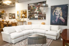 J Wade Beam for Brueton Cantilevered Glass and Steel Postmodern Coffee Table