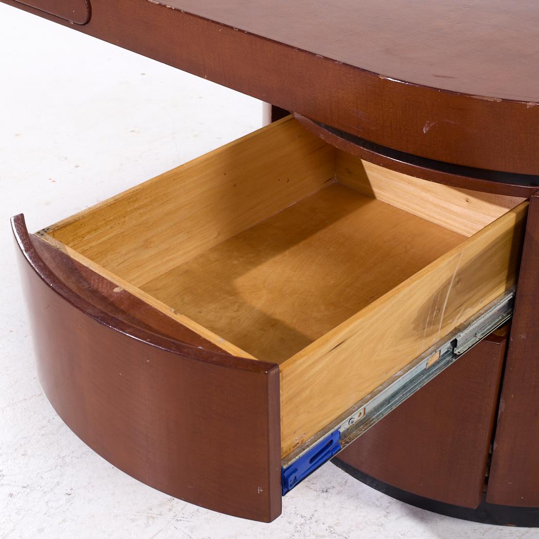 J. Wade Beam for Brueton Ponte Mid Century Walnut Cantilever Desk For Sale 4