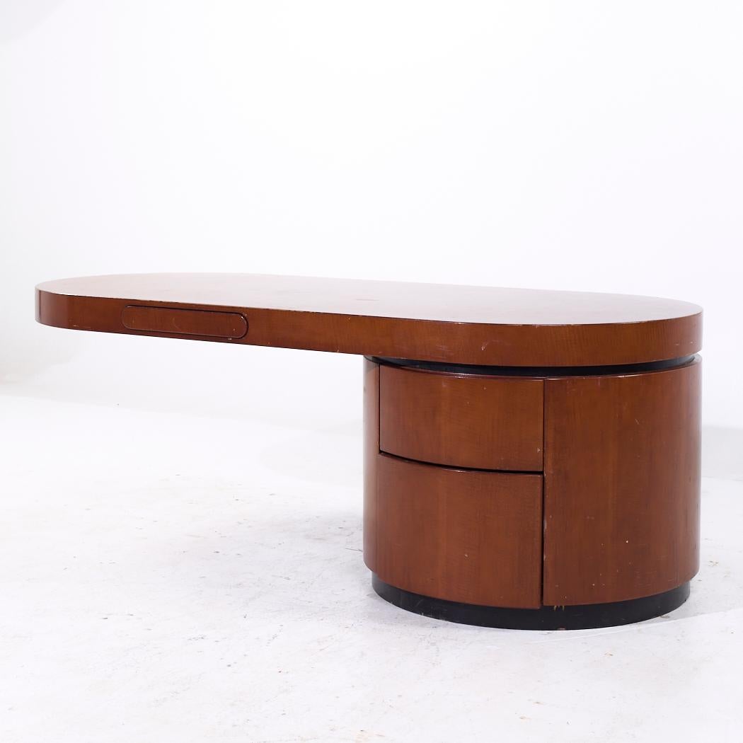 Mid-Century Modern J. Wade Beam for Brueton Ponte Mid Century Walnut Cantilever Desk For Sale
