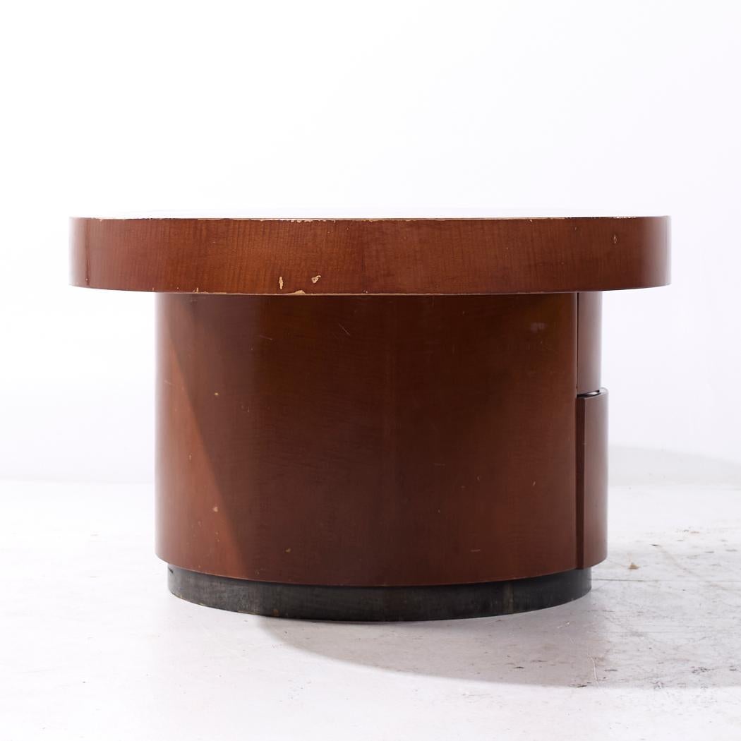 American J. Wade Beam for Brueton Ponte Mid Century Walnut Cantilever Desk For Sale
