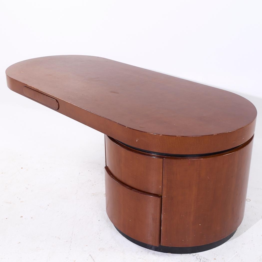 J. Wade Beam for Brueton Ponte Mid Century Walnut Cantilever Desk For Sale 1