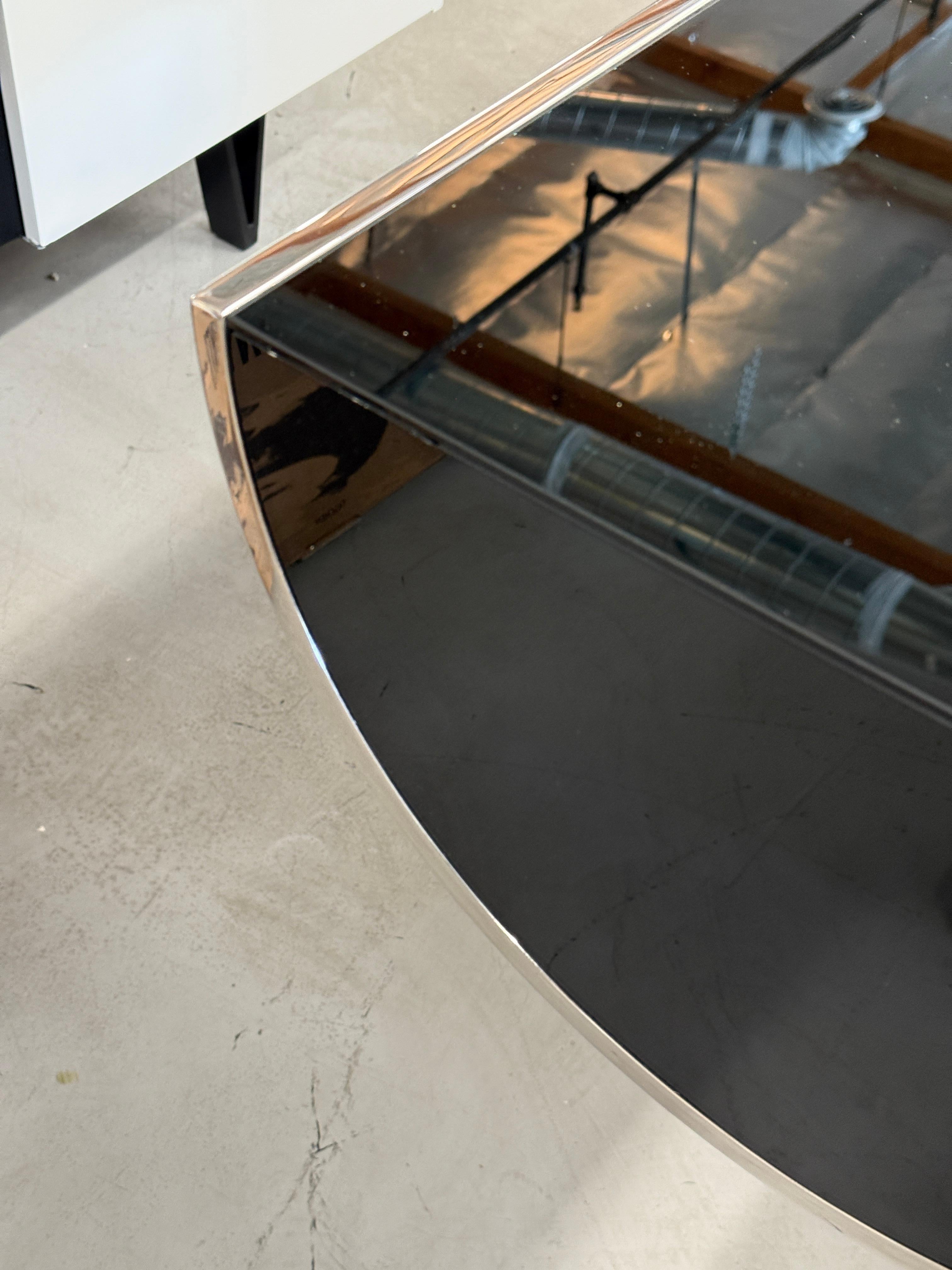 J Wade Beam for Brueton Steel and Black Glass Console For Sale 3