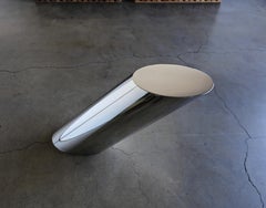 J. Wade Beam Steel " Zephyr " Table for Brueton, circa 1980