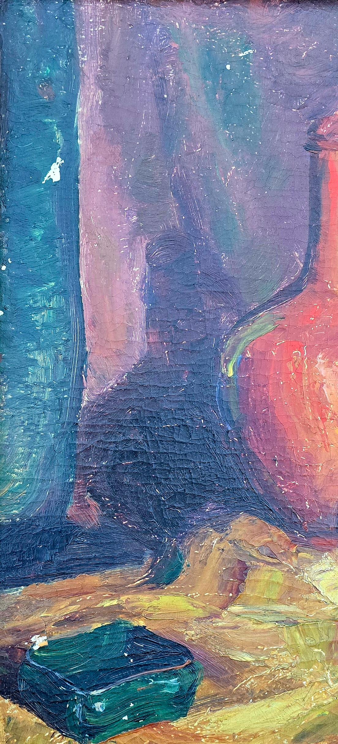 Nature morte avec vase et urne - Painting de J. William Hallquist