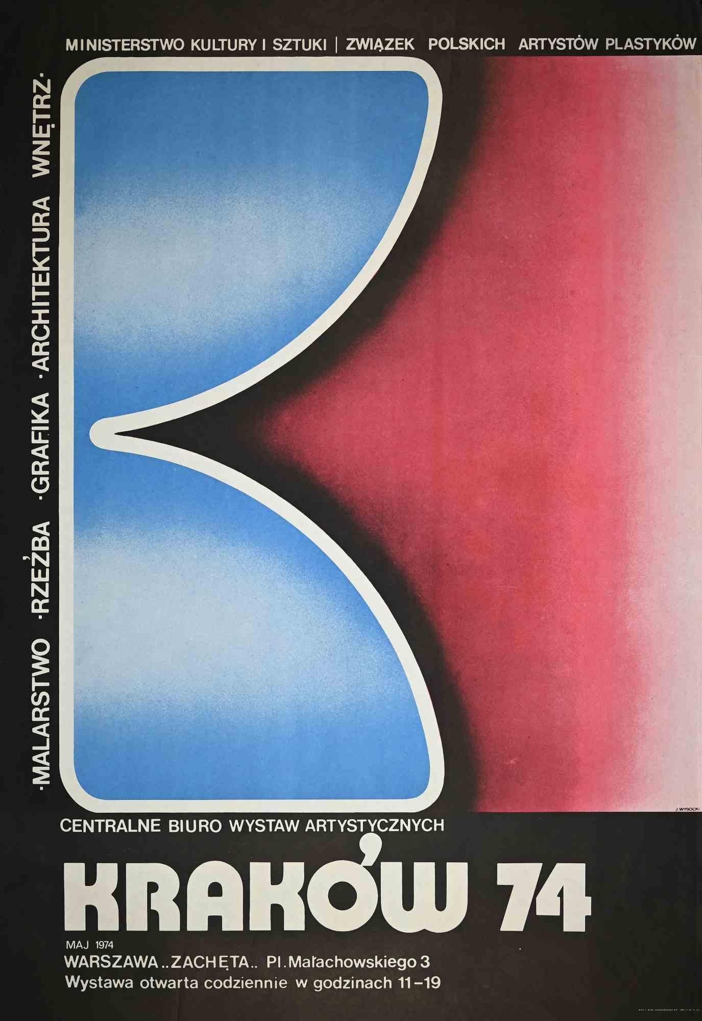 Krakow 74 - Vintage-Plakat von J. Wysocki - 1974