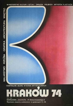 Affiche vintage Krakow 74 de J. Wysocki, 1974