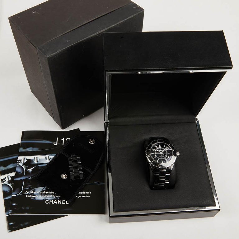 J12 CHANEL Ceramic Black Watch at 1stDibs | chanel black watch