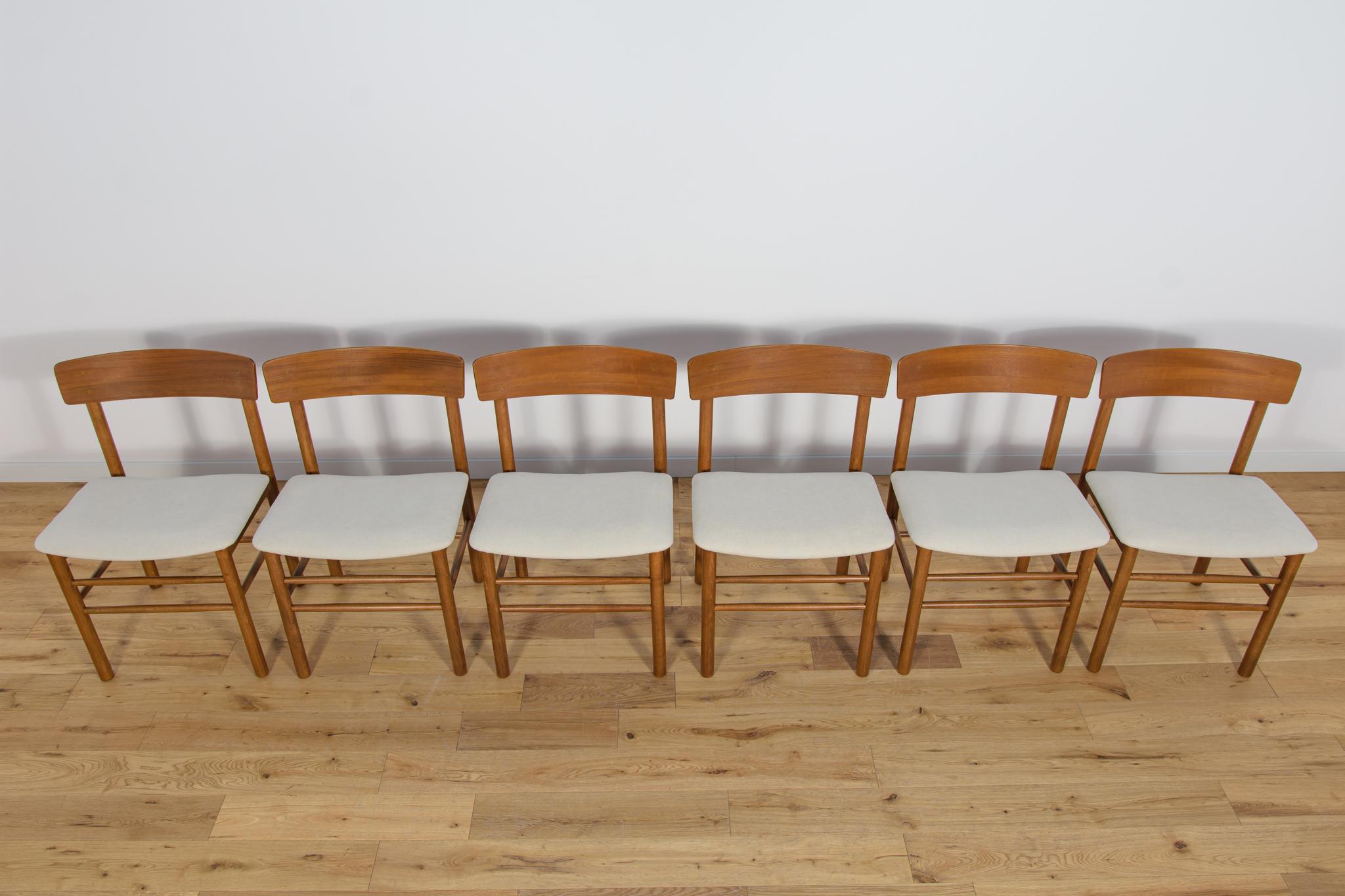 J39 Folkchairs Stühle von Børge Mogensen für Farstrup, 1950er Jahre, 6-teilig (Moderne der Mitte des Jahrhunderts) im Angebot
