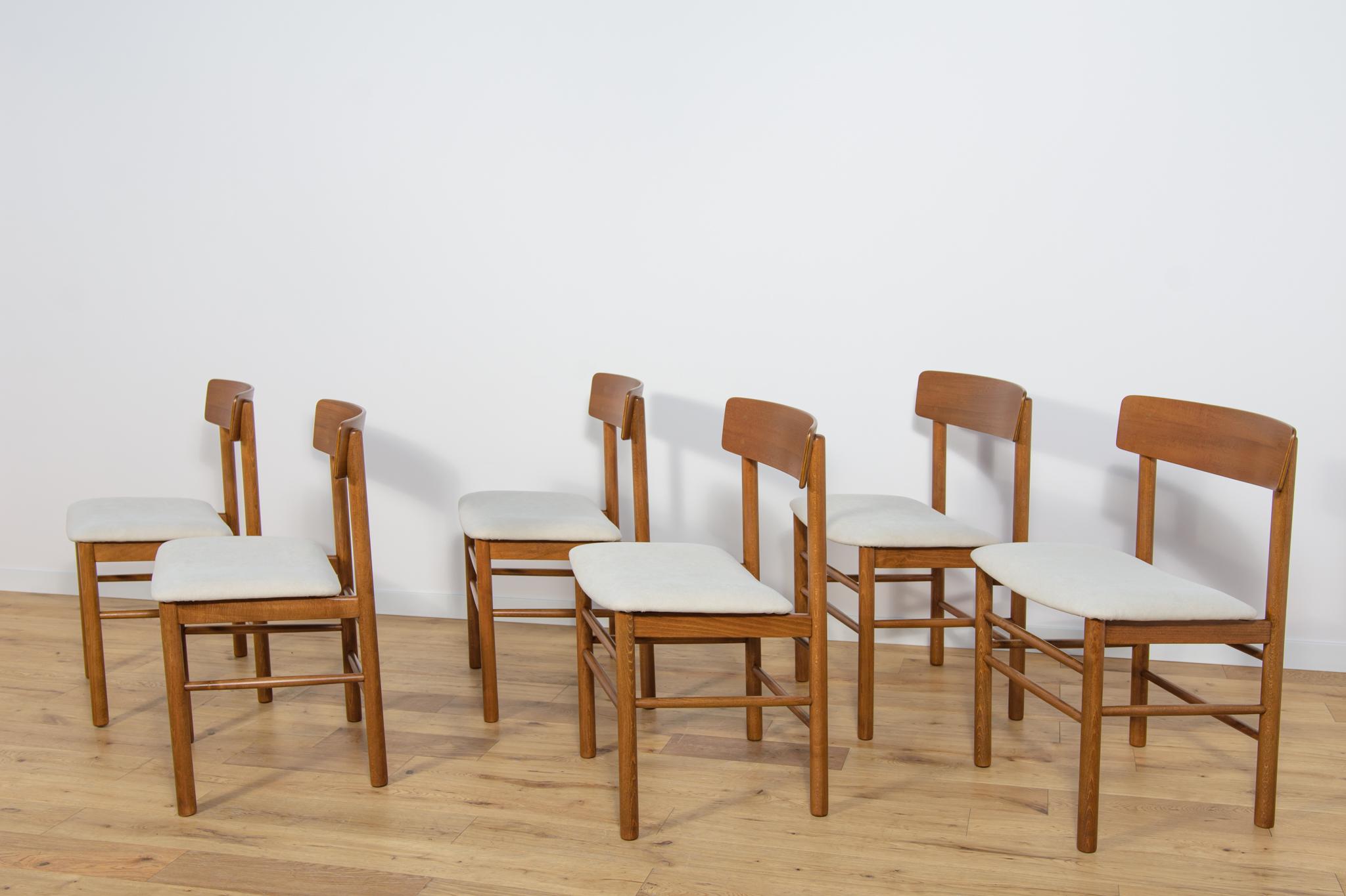 J39 Folkchairs Chairs by Børge Mogensen for Farstrup, 1950s, Set of 6 In Excellent Condition For Sale In GNIEZNO, 30