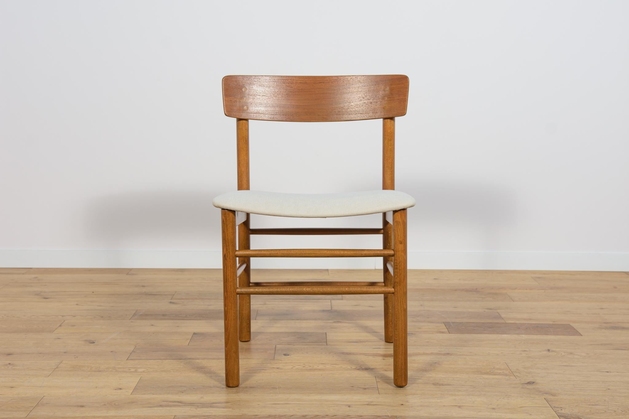 J39 Folkchairs Stühle von Børge Mogensen für Farstrup, 1950er Jahre, 6-teilig (Stoff) im Angebot