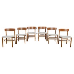 J39 Folkchairs Chairs by Børge Mogensen for Farstrup, 1950s, Set of 6