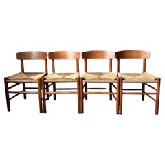 J39 Oak Dining Chairs by Børge Mogensen, Set of 4