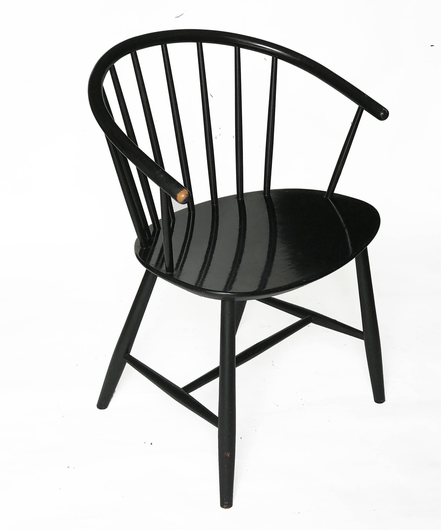 Scandinavian Modern J64 Chair by Ejvind Johansson for FDB Mobler, 1957 For Sale